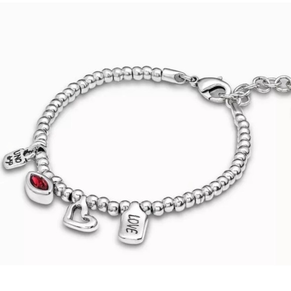 Uno de 50 Bracelet - I am waiting 4U - Red Crystal - BN - Picture 2 of 13